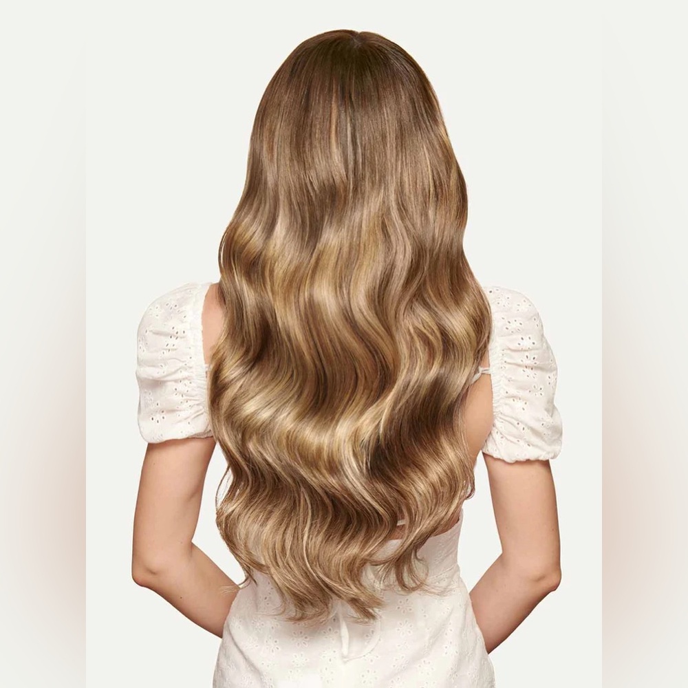 Luxy 20” Chestnut Brown Highlights Halo Hair Extensions